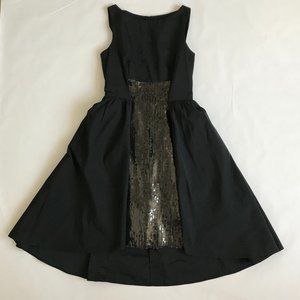 Lida Baday Silk and Sequin Little Black Dress